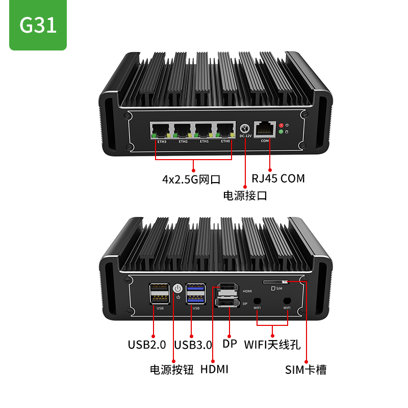 現貨新款 倍控N5105軟路由工控機——四核性能，三網通LTE與IoT多元化應用解析
